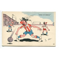 HUMORISTICA FUTBOL DIBUJANTE BENZ ANTIGUA TARJETA POSTAL